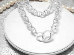Sterling Silver Round Spring Gate Clasp With Ring 10mm, Lightweight