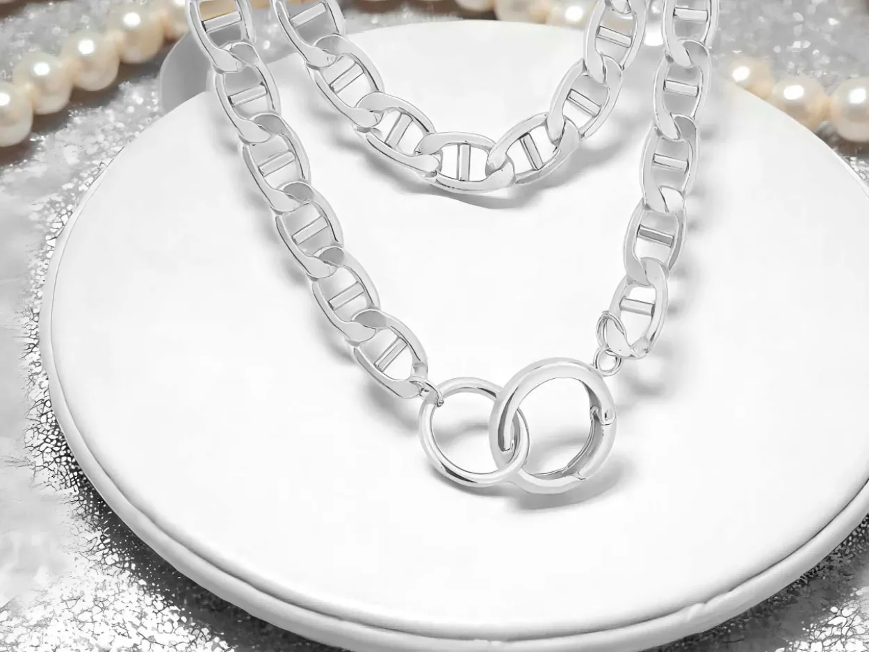 Sterling Silver Round Spring Gate Clasp With Ring 10mm, Lightweight