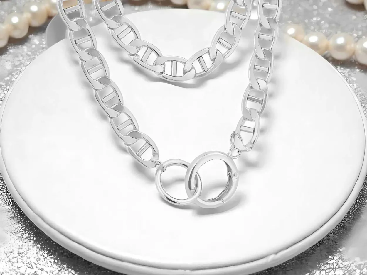 Sterling Silver Round Spring Gate Clasp With Ring 12mm, Lightweight
