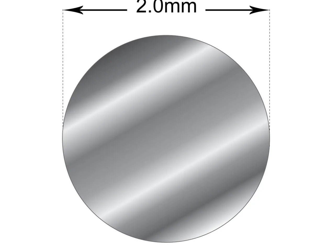Sterling Silver Round Wire 2.00mm X 1000mm, Fully Annealed, Pre-cut, 100% Recycled Silver