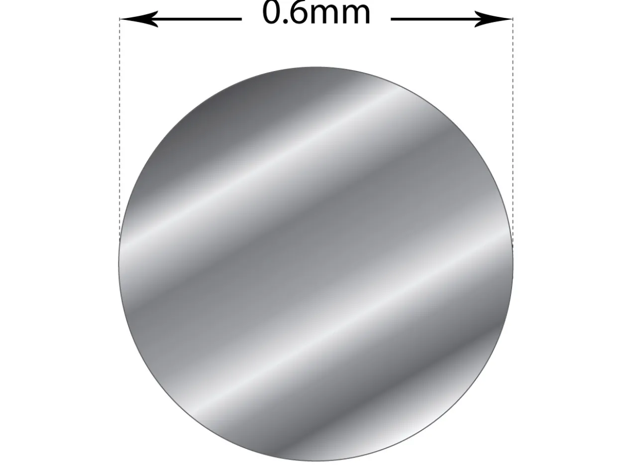 Sterling Silver Round Wire 0.60mm Fully Annealed, 100% Recycled Silver