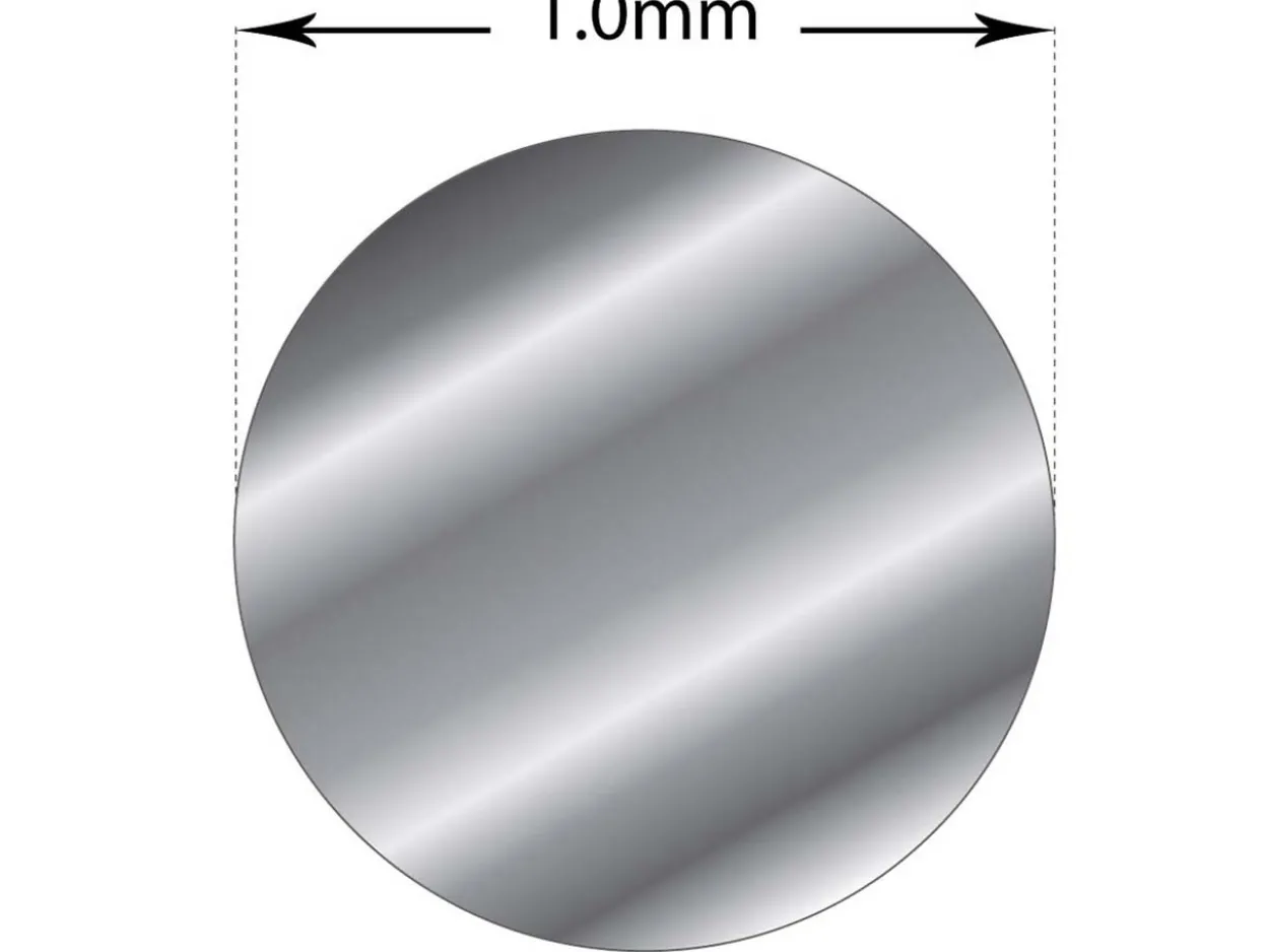 Sterling Silver Round Wire 1.00mm X 1000mm, Fully Annealed, Pre-cut, 100% Recycled Silver