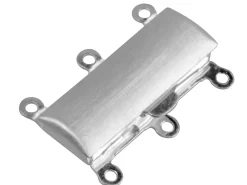 Sterling Silver 3 Row Box Clasp 23x16mm Matt Finish