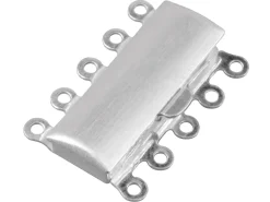 Sterling Silver 5 Row Box Clasp 23x16mm Matt Finish