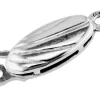 Sterling Silver 1 Row Oval Patterned Clasp, 12 X 4mm
