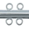 Sterling Silver 2 Row Tube Clasp 16x4mm