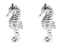 Sterling Silver Seahorse Stud Earrings