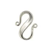 Sterling Silver 'S' Hook Clasp 14mm, Plain Finish