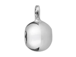 Sterling Silver Silicone Stopper Round 6mm Bead With Ring