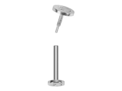 Sterling Silver Smiley Face Labret Tube 3mm