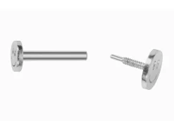 Sterling Silver Smiley Labret Stud Earrings