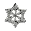 Sterling Silver Snowflake Charm Bead Set With Cubic Zirconia