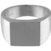 Sterling Silver Solid Signet Ring Hallmarked Approx 7.5mm Square Head Finger Size N