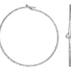 Sterling Silver Sparkle Beading Hoop Earrings 25mm Pack of 6