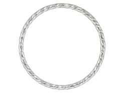 Sterling Silver Sparkle Ring 1mm Size J1/2