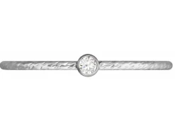 Sterling Silver Sparkle Stacking Ring 2mm White Cubic Zirconia