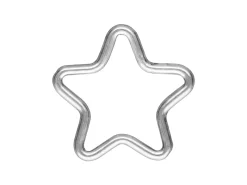 Sterling Silver Star Connector Charms 10mm Pack of 10