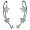 Sterling Silver Star Ear Climber Earrings