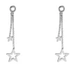 Sterling Silver Star Earring Dropper Chain 17mm Pack of 2, 100% Recycled Silver