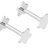 Sterling Silver Star Labret Stud Earrings