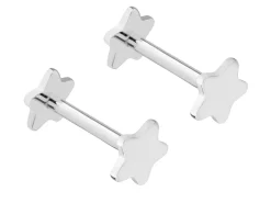 Sterling Silver Star Labret Stud Earrings