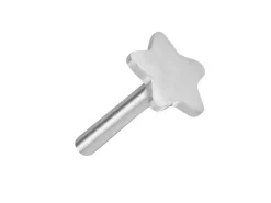 Sterling Silver Star Labret Stud Earrings