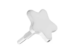 Sterling Silver Star Labret Stud Earrings