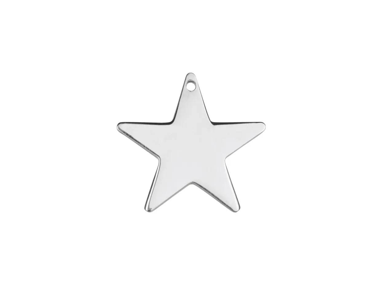 Sterling Silver Star 15mm Stamping Blank Pack of 3