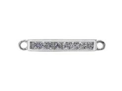Sterling Silver Stone Set Connector 15mm Pack of 2, 100% Recycled Silver