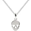 Sterling Silver Sugar Skull Halloween Jewellery Pendant And Chain Set