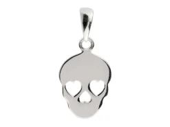 Sterling Silver Sugar Skull Halloween Jewellery Pendant And Chain Set