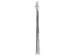 Sterling Silver Tassel Diamond Cut Snake 55mm
