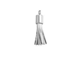 Sterling Silver Tassel Diamond Cut Snake 18mm