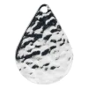 Sterling Silver Teardrop Hammered Blank 15x10mm Pack of 3