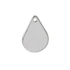Sterling Silver Teardrop 10x14mm Stamping Blank Pack of 5