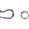 Sterling Silver Textured Hook And Ring Clasp, 23mm Hook, 15mm Ring