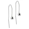 Sterling Silver Threadable Earrings With Silver Ball
