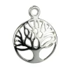 Sterling Silver Tree Of Life Domed Drop 12mm Pack of 5