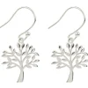 Sterling Silver Tree Of Life Drop Earrings