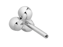 Sterling Silver Trinity Ball Labret Tube 4.5mm