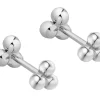 Sterling Silver Trinity Ball Labret Stud Earrings