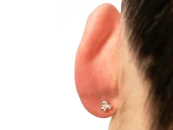 Sterling Silver Trinity Ball Labret Stud Earrings