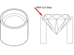 Sterling Silver Tube Setting 5.0mm Semi Finished Cast Collet, 100% Recycled Silver