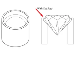 Sterling Silver Tube Setting 4.6mm Semi Finished Cast Collet, 100% Recycled Silver
