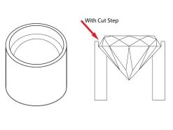 Sterling Silver Tube Setting 5.4mm Semi Finished Cast Collet, 100% Recycled Silver