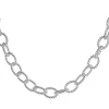 Sterling Silver Twisted Link Necklet 16"/40cm