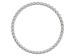 Sterling Silver Twisted Ring 0.9mm Size N1/2