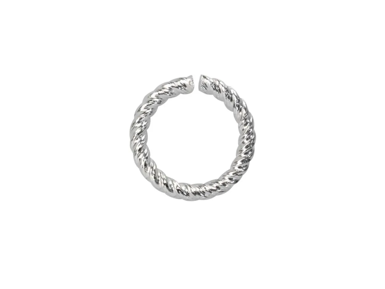 Sterling Silver Twisted Wire Open Jump Ring 7mm100% Recycled Silver