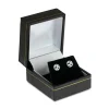 Sterling Silver Valentine's Day Round Cut Out Hearts Stud Earrings, With Display Box