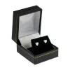 Sterling Silver Valentine's Day Polished Heart Stud Earrings With Cubic Zirconia Stone, With Gift Box